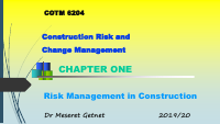 Chapter One - Risk Management in Construction.pptx